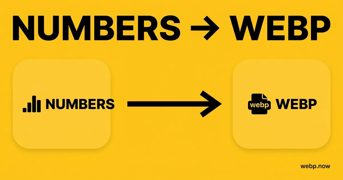 Convert NUMBERS to WebP Online Free